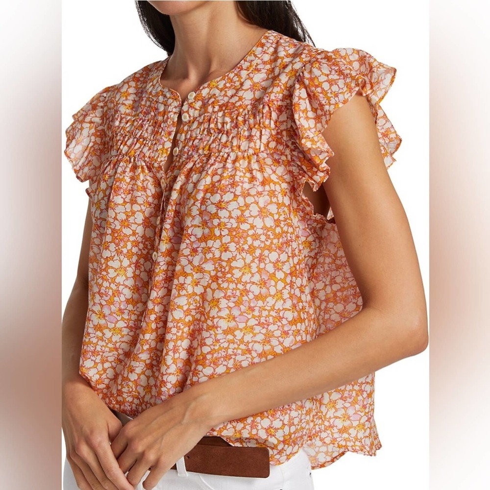 XIRENA Bria Flutter Sleeve Blouse - Picture 2 of 11